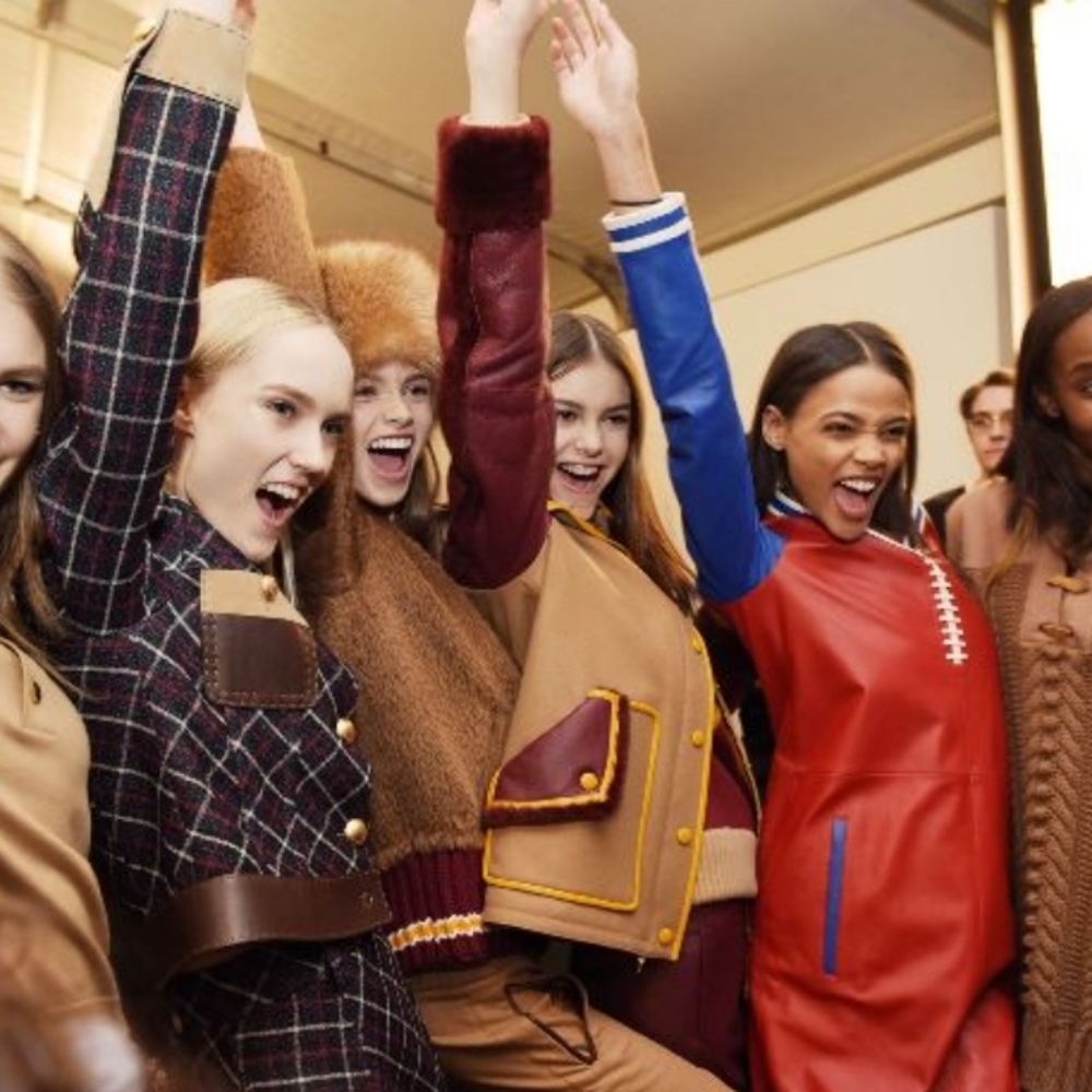 Red Leather Tommy Hilfiger Dress Runway 2015